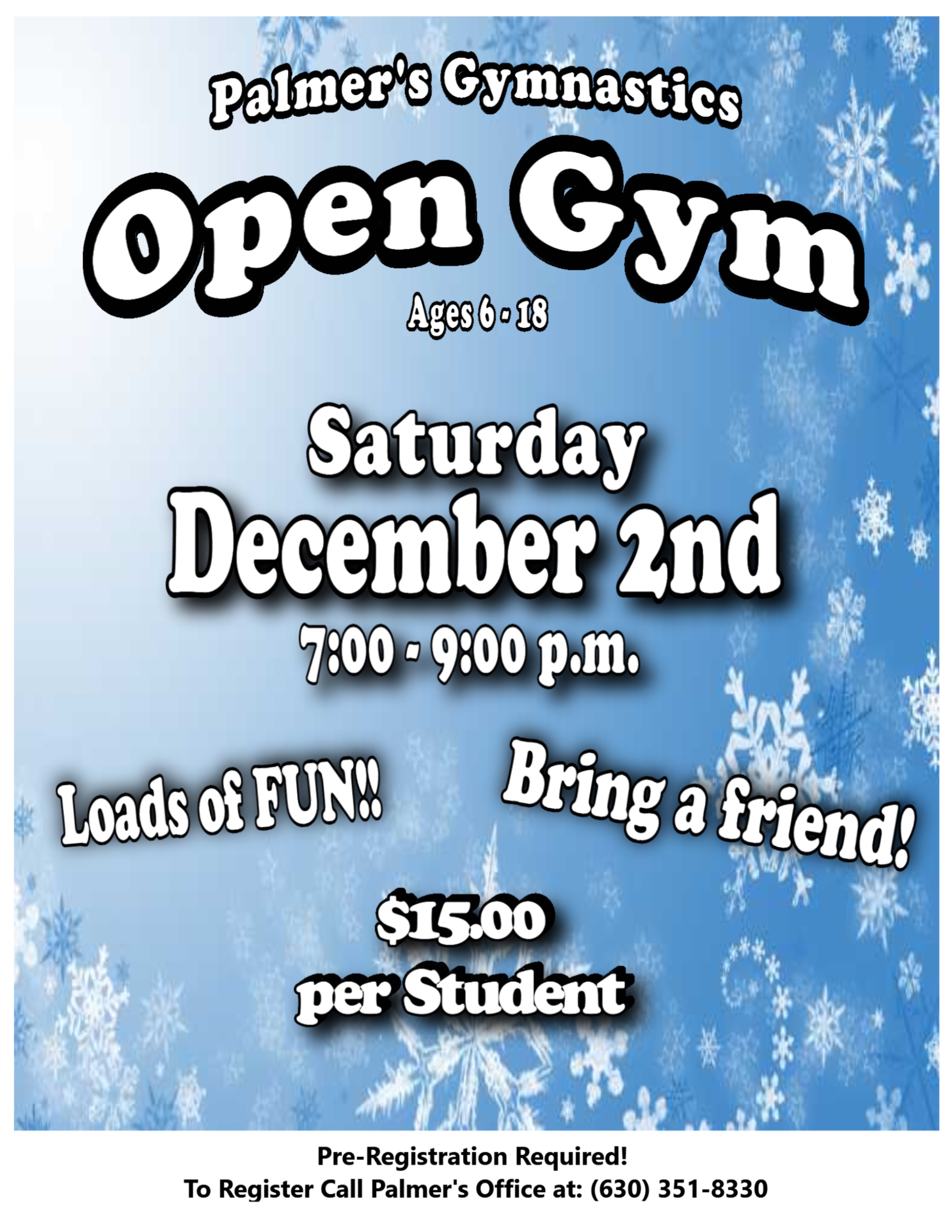 Open Gym December 2nd